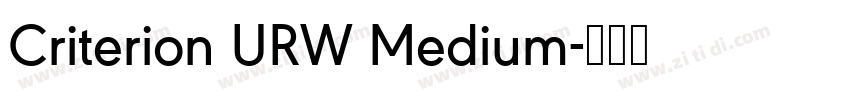 Criterion URW Medium字体转换